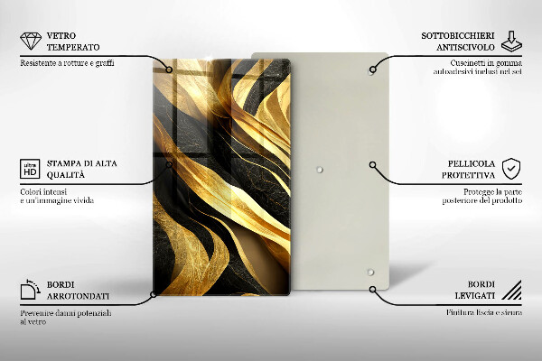 Deska kuchenna szklana Elegancka abstrakcja