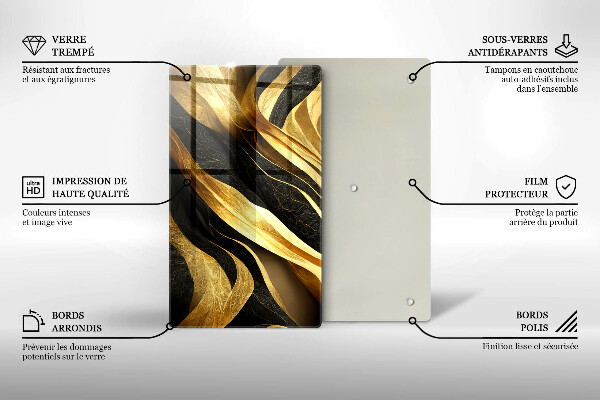 Deska kuchenna szklana Elegancka abstrakcja