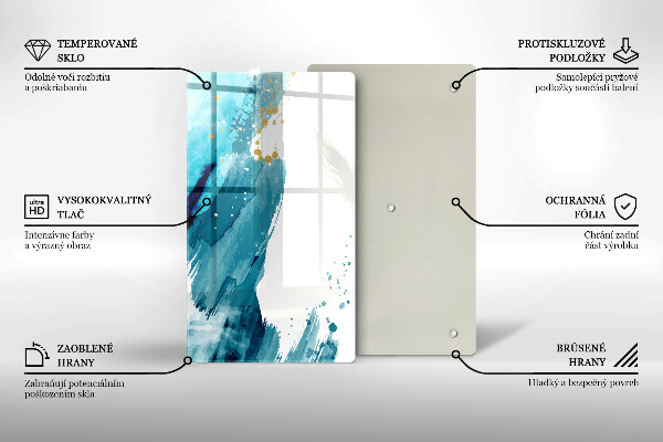 Deska kuchenna szklana Niebieskie plamy