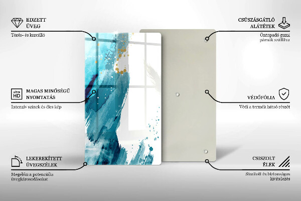 Deska kuchenna szklana Niebieskie plamy