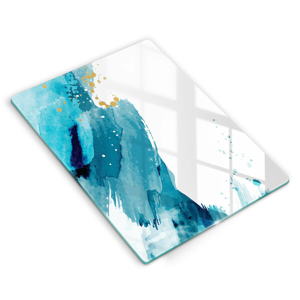 Deska kuchenna szklana Niebieskie plamy