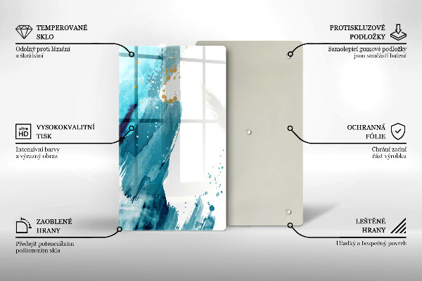 Deska kuchenna szklana Niebieskie plamy