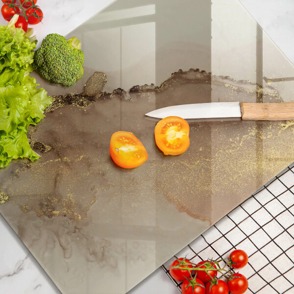 Deska kuchenna szklana Abstrakcja złoto