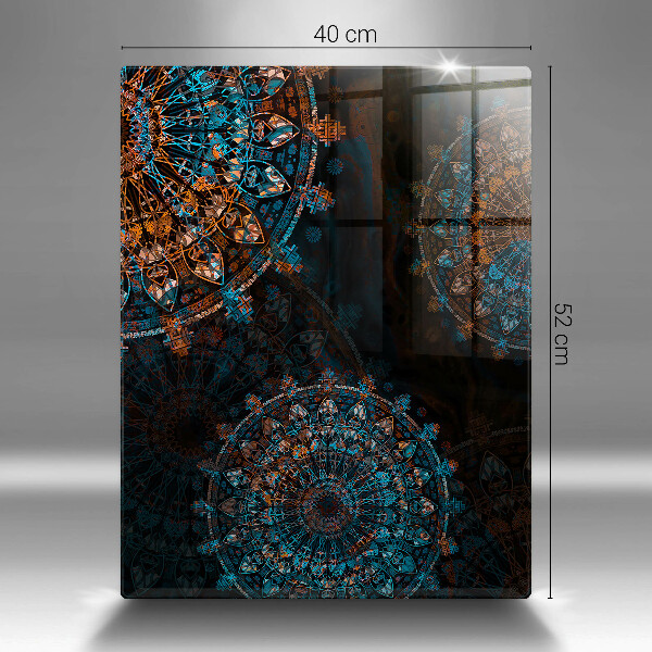 Deska kuchenna szklana Boho vintage koła