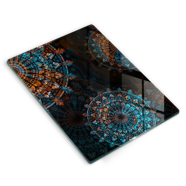 Deska kuchenna szklana Boho vintage koła