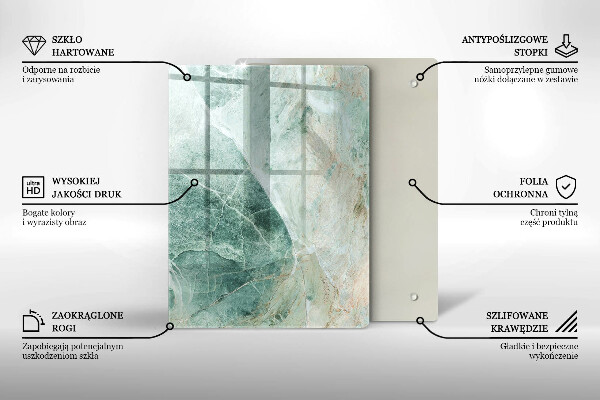 Deska kuchenna szklana Boho vintage koła