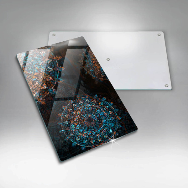 Deska kuchenna szklana Boho vintage koła