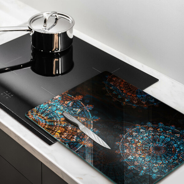 Deska kuchenna szklana Boho vintage koła