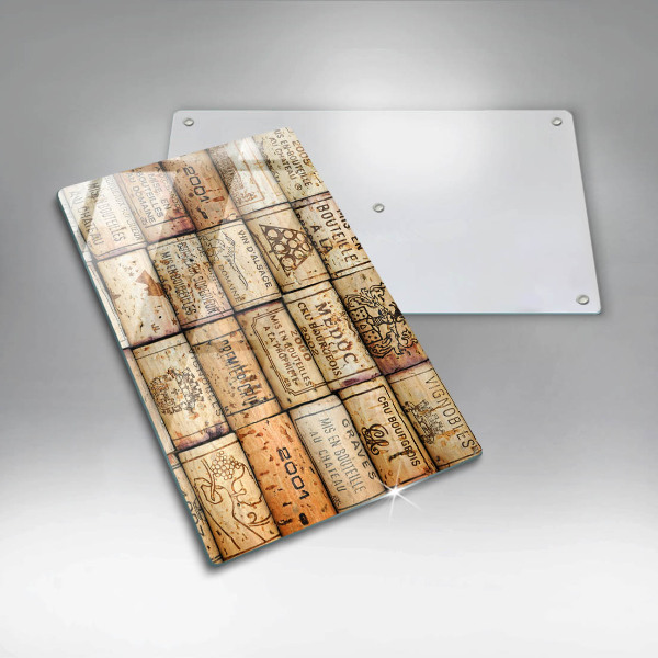 Deska kuchenna szklana Stare korki wina