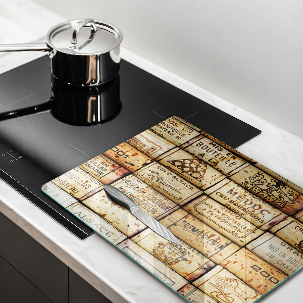 Deska kuchenna szklana Stare korki wina