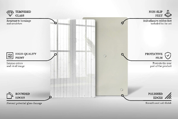 Deska kuchenna szklana Nowoczesne jasne deski