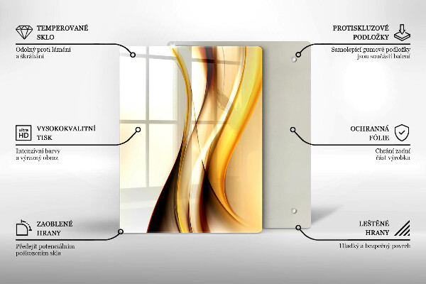 Deska kuchenna szklana Abstrakcja kamień
