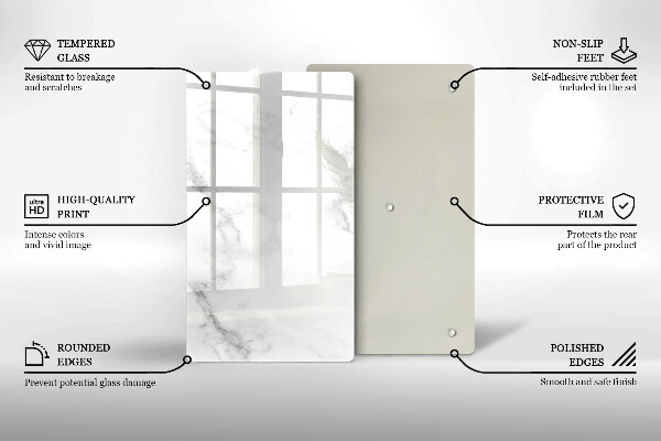 Deska kuchenna szklana Nowoczesny marmur