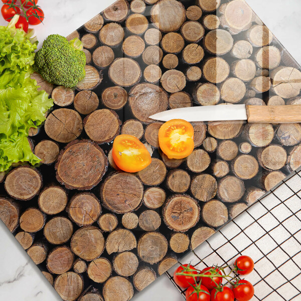 Deska kuchenna szklana Pnie drzew