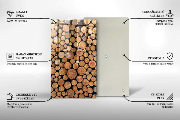 Deska kuchenna szklana Pnie drzew