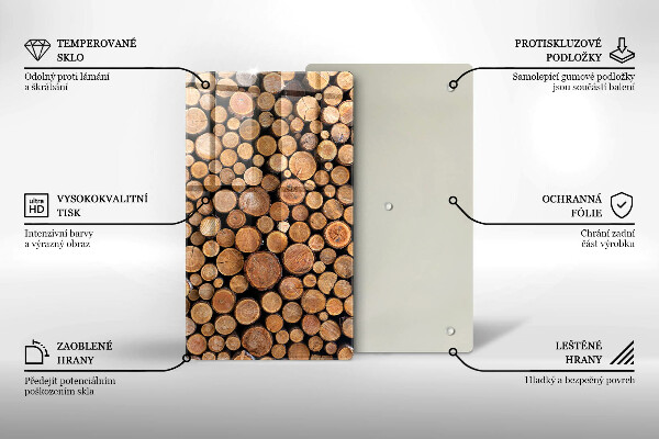Deska kuchenna szklana Pnie drzew