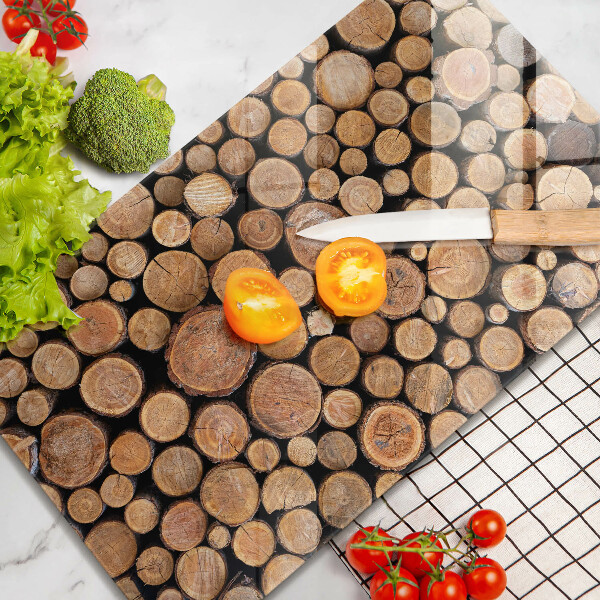 Deska kuchenna szklana Pnie drzew