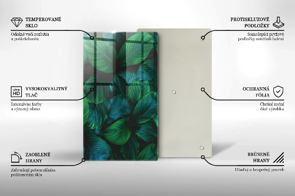 Deska kuchenna szklana Dżungla liście