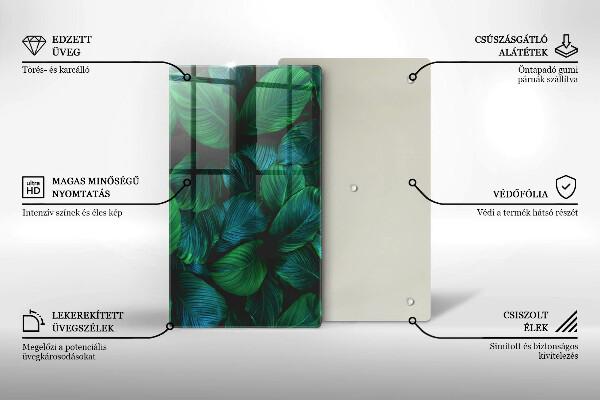 Deska kuchenna szklana Dżungla liście