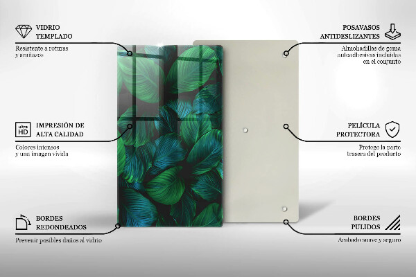 Deska kuchenna szklana Dżungla liście