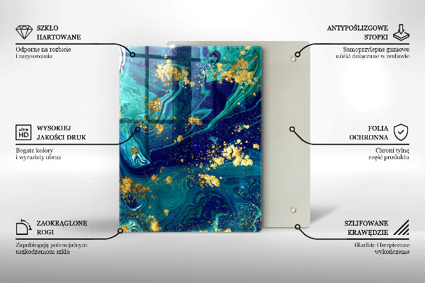 Deska kuchenna szklana Dżungla liście