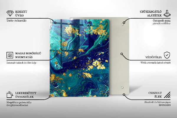 Deska kuchenna szklana Dżungla liście