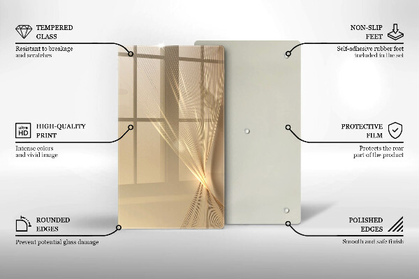 Deska kuchenna szklana Nowoczesna abstrakcja