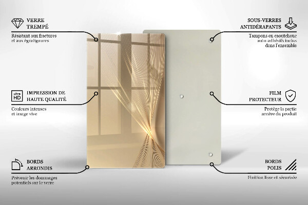 Deska kuchenna szklana Nowoczesna abstrakcja
