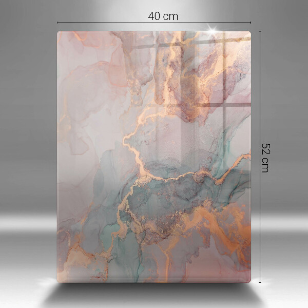 Deska kuchenna szklana Marmur ze złotem