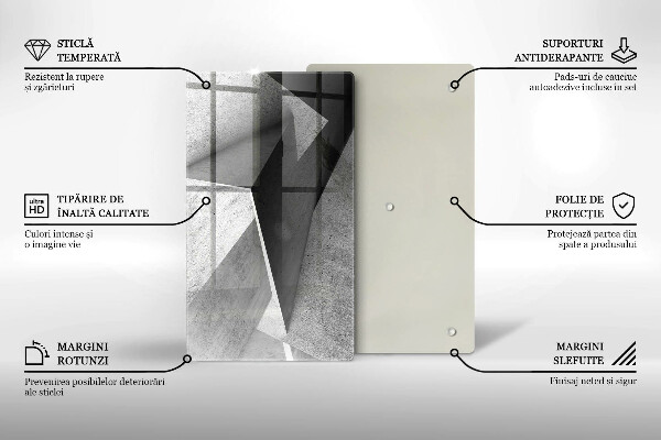 Deska kuchenna szklana Betonowa abstrakcja