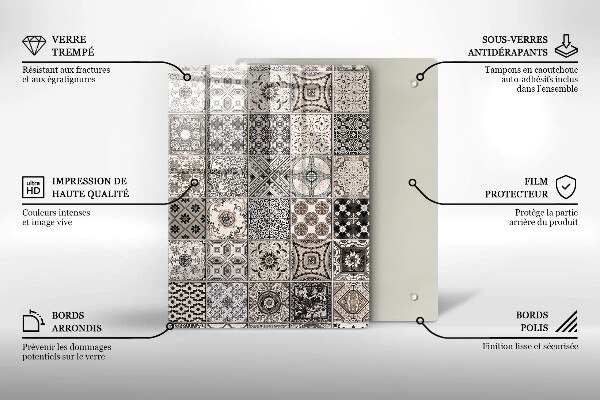 Deska kuchenna szklana Betonowa abstrakcja