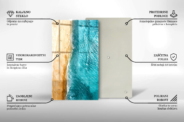 Deska kuchenna szklana Brzeg plaży i morze