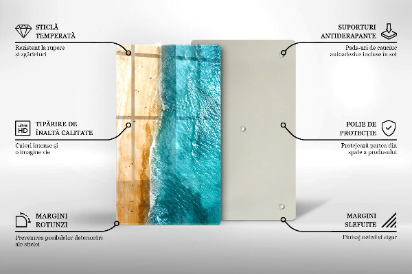 Deska kuchenna szklana Brzeg plaży i morze