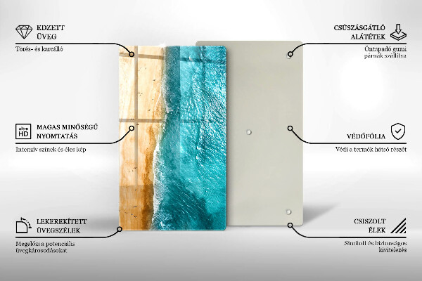 Deska kuchenna szklana Brzeg plaży i morze