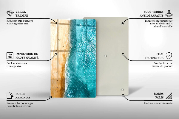 Deska kuchenna szklana Brzeg plaży i morze