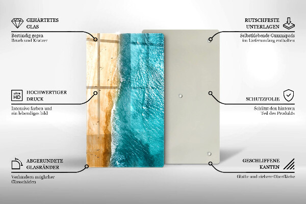 Deska kuchenna szklana Brzeg plaży i morze