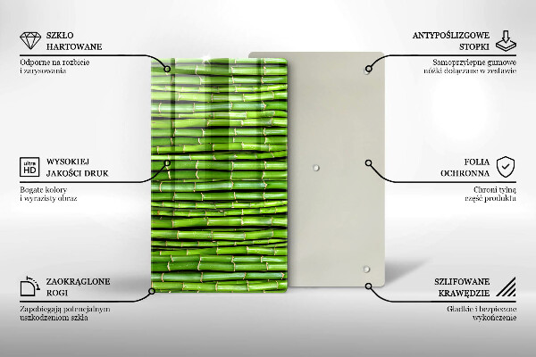 Deska kuchenna szklana Natura bambusy