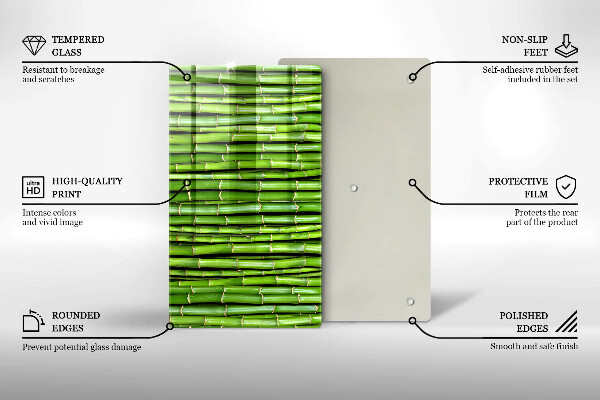 Deska kuchenna szklana Natura bambusy