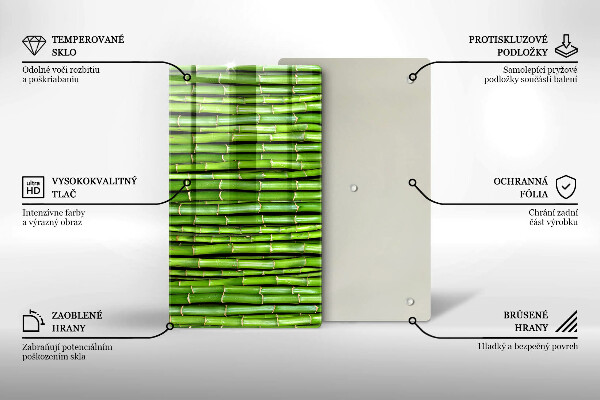 Deska kuchenna szklana Natura bambusy