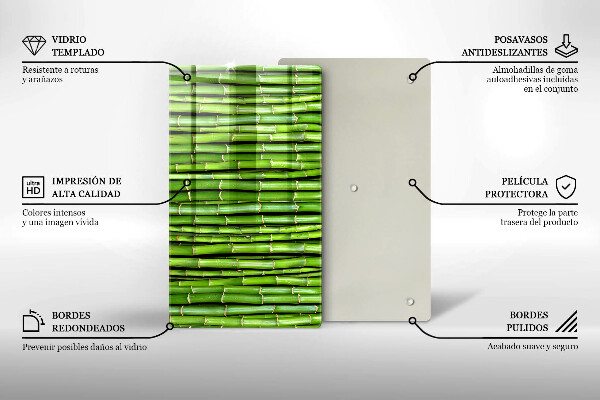 Deska kuchenna szklana Natura bambusy