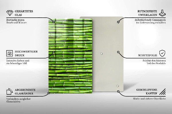 Deska kuchenna szklana Natura bambusy