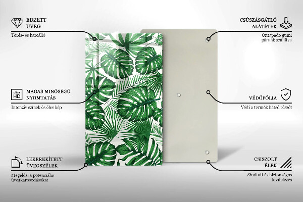 Deska kuchenna szklana Liście monstery