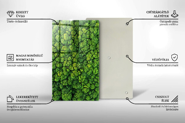 Deska kuchenna szklana Natura rośliny mech
