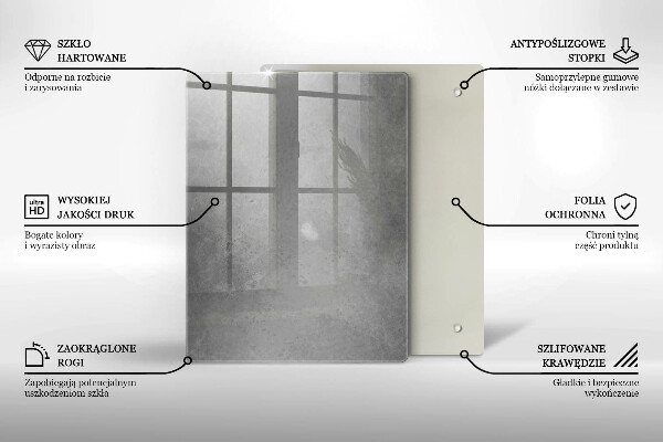 Deska kuchenna szklana Natura rośliny mech