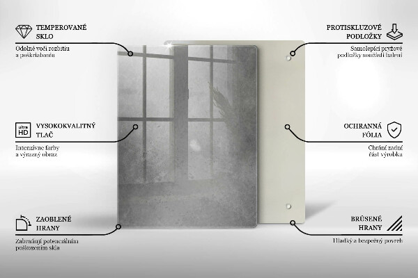 Deska kuchenna szklana Natura rośliny mech