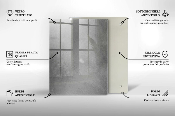 Deska kuchenna szklana Natura rośliny mech