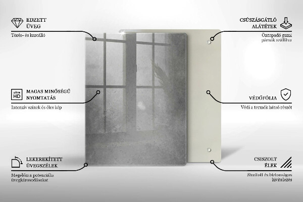Deska kuchenna szklana Natura rośliny mech