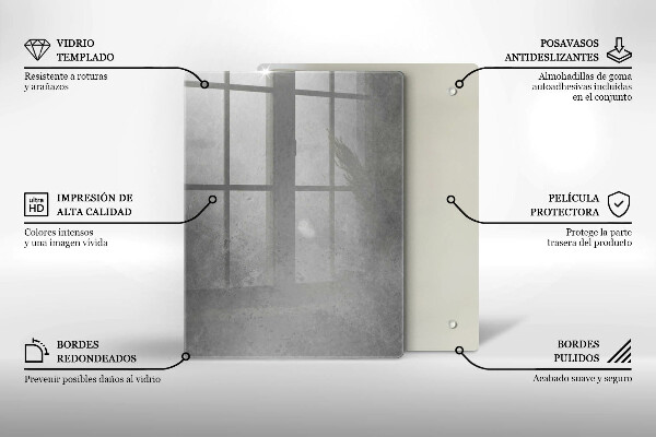 Deska kuchenna szklana Natura rośliny mech