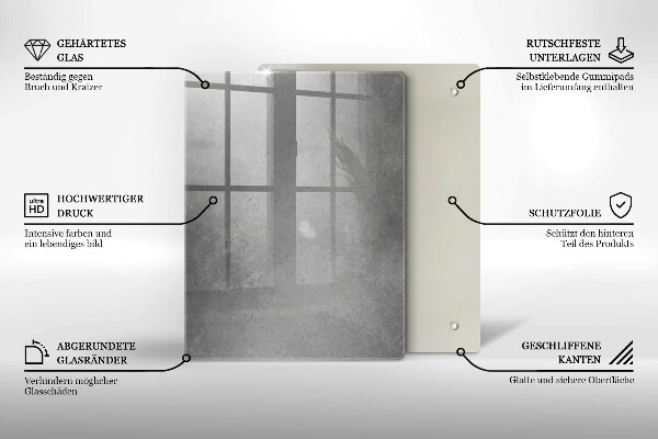 Deska kuchenna szklana Natura rośliny mech