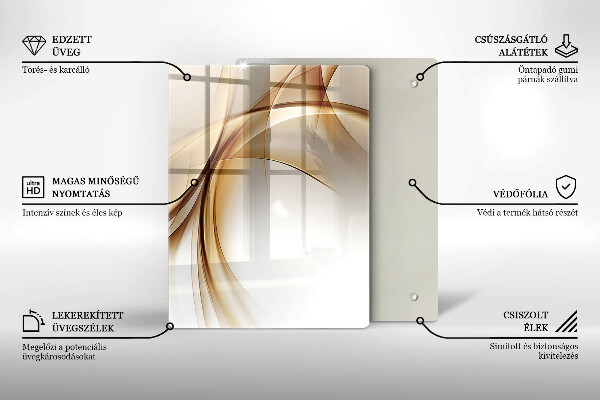 Deska kuchenna szklana Wiosenne różowe kwiaty